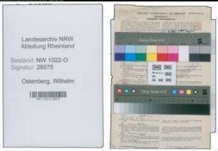Entnazifizierung Wilhelm Ostenberg , geb. 11.10.1888 ()
