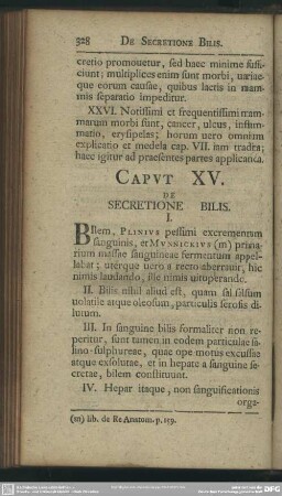 Caput XV. De Secretione Bilis