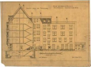 Billing, Hermann; Karlsruhe, Amalienstr. 59; Haus Durand - Ansicht; Schnitt