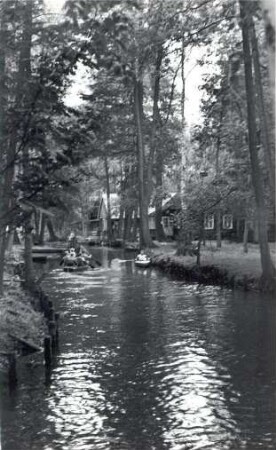 Wasserarm/Fließ in Lehde in Spreewald : Grobla na Lědach