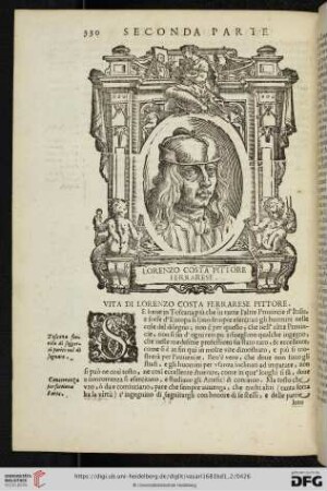 Vita di Lorenzo Costa ferrarese Pittore