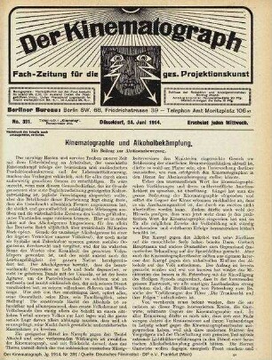 Kinematographie und Alkoholbekämpfung