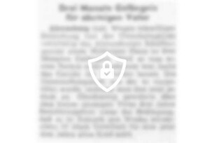 Drei Monate Gefängnis für säumigen Vater