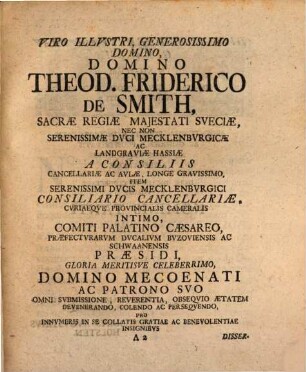 Dispvtatio Inavgvralis Ivridica De Praestatione Ratae, Vulgo: Von Erlegung seines Strangs : Speciatim Fideivssorvm In Megapoli Ad Art. XXVI. Reversalivm De Anno MDCXXI.