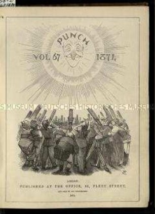 Satirische Zeitschrift. Punch oder The London Charivari. 67. Vol. 1874
