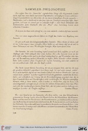 Sammler-Philosophie