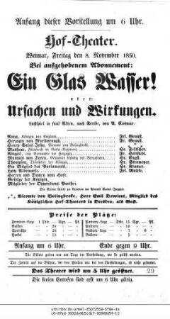 Ein Glas Wasser! oder: Ursachen und Wirkungen