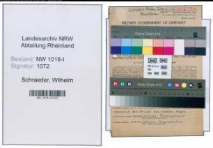 Entnazifizierung Wilhelm Schraeder , geb. 07.07.1910 (Lehrer)