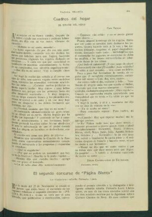 El segundo concurso de "Página Blanca" : La triunfadora: señorita Lianta