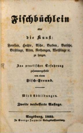 Fischbächlein oder die Kunst: Forellen, Hechte, zu fangen