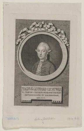 Bildnis des Magnvs Gotfried Lichtwer