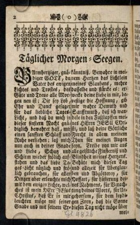 2-6, Taeglicher Morgen-Seegen