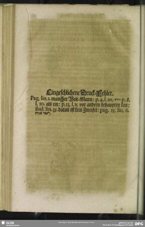 Eingeschlichene Druck-Fehler