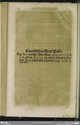 Eingeschlichene Druck-Fehler