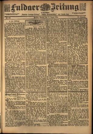 Ausgabe vom Montag, den 11. August 1902.