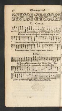 XII. Cantus.
