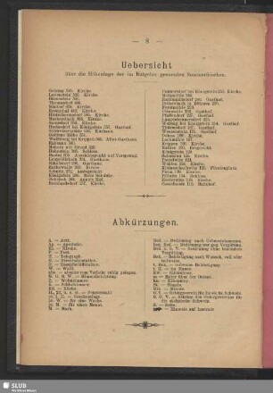 Übersicht über die Höhenlage der im Ratgeber genannten Sommerfrischen