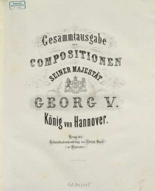 Gesamtausgabe der Compositionen, 2. Vierhändige Compositionen für Pianoforte. - 3 Bl., 149 S.