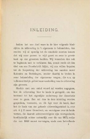 Uitlevering van vreemde misdadigers met betrekking tot onze overzeesche bezittingen