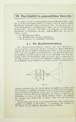 VII. Das Lichtbild im geographischen Unterricht