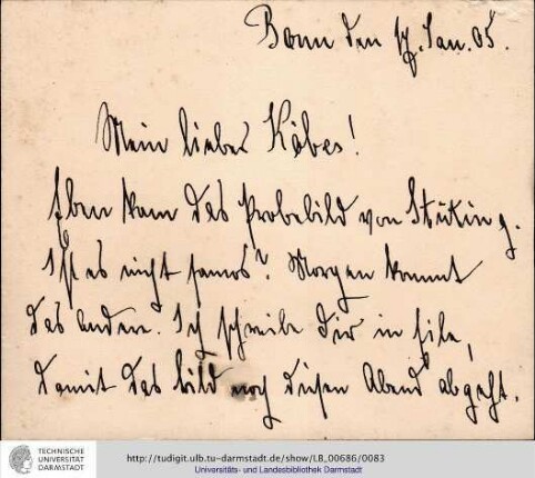 Brief vom 17.01.1905
