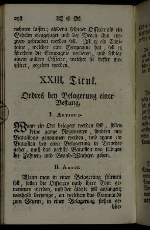 XXIII. Titul. - XXX. Titul.