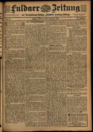 Zweite Ausgabe vom Mittwoch, den 29. November 1899.