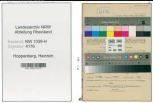 Entnazifizierung Heinrich Hoppenberg , geb. 12.11.1885 (Strassenmeister)