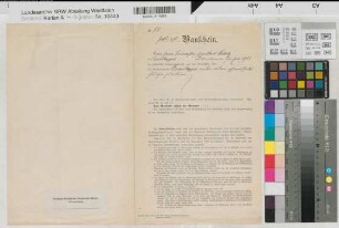 Brunskappel (Olsberg) Gut Wildenberg Parkhaus und Tor Grundriß, Ansicht dabei: Bauschein 1903 1 x 50 49,5 x 56 Pause Gutsarchiv Wildenberg III E Nr. 5, Dep.