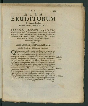N. X. [...] Calendis Octobris Anno M DC XCIII.