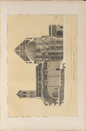 Illustration: Stiftskirche St. Gereon In Köln. Längen-Durchschnitt.