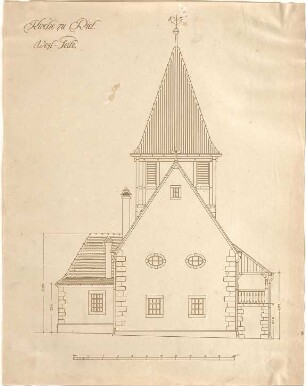Dolmetsch, Theodor; Riet; Kirche - Westseite (Ansicht)