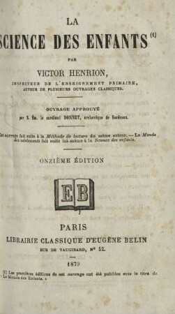La science des enfants