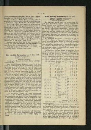 Achte ordentliche Versammlung vom 8. Mai 1875