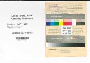 Entnazifizierung Werner Johanning , geb. 24.03.1916 (Polizist)