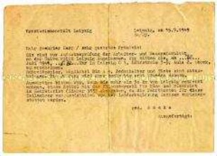 Zulassung zur Aufnahmeprüfung für die Arbeiter- und Bauernfakultät