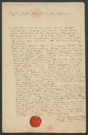 [Testament] Letzter Wille Carl Maria von Weber's
