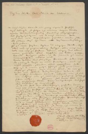 [Testament] Letzter Wille Carl Maria von Weber's