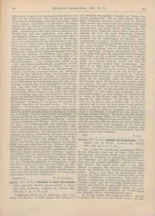 462-464 [Rezension] Schanz, Paul, Apologie des Christenthums. 3. Thl.: Christus und die Kirche