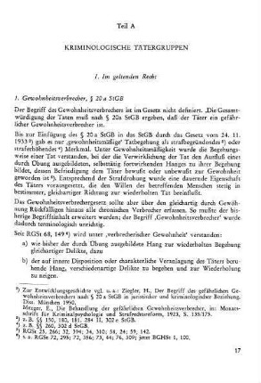 I) Im geltenden Recht