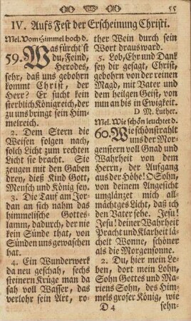 IV. Aufs Fest der Erscheinung Christi.