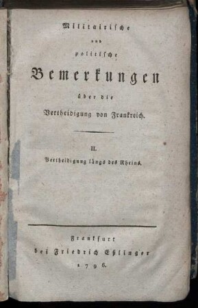 2: Vertheidigung längs des Rheins