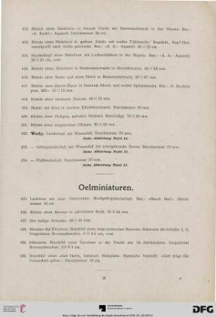 Oelminiaturen (Nr. 425-430)