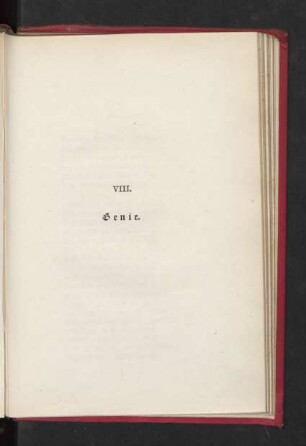 VIII. Genie