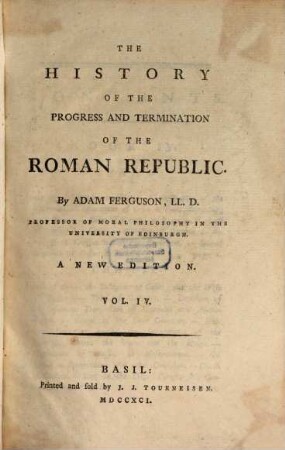 The history of the progress and termination of the Roman republic. 4
