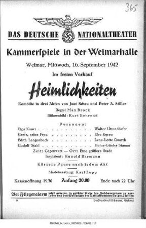Heimlichkeiten