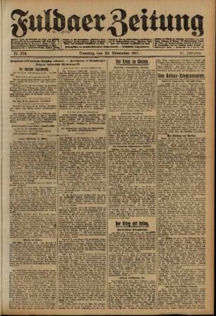 Ausgabe vom Dienstag, den 30. November 1915.