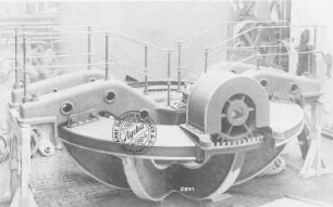 Kegelradübertragung für Turbinen mit senkrechter Welle : Technikgeschichte | Maschinenbau | Kraftmaschinen | Wasserkraftmaschinen