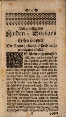 Gewissenloser Juden-Doctor
