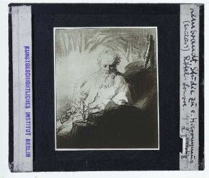 Rembrandt, Meditierende Apostel Paulus (Zeichung Benesch 15) (Paris Louvre 22985)